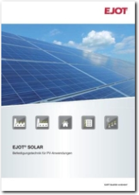 EJOT szolár rögzítőelemek, FD lapostető támasz, EJObar rögzítősín