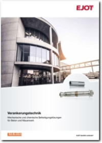 EJOT alapcsavarok, vegyi rögzítések, biztonsági horgonyok